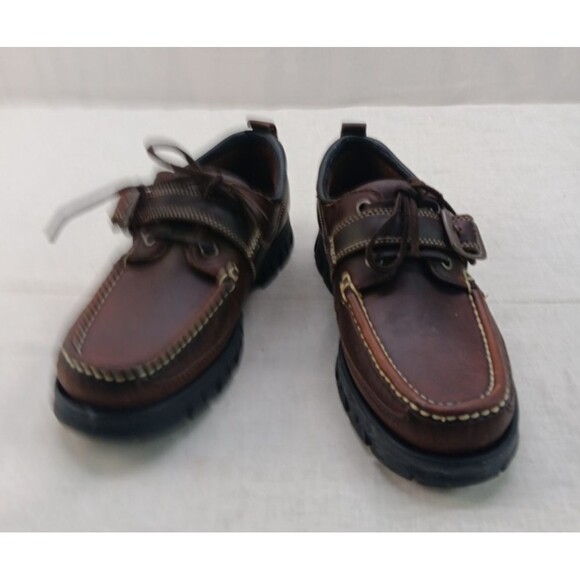 Hunt Club Shoes - Hunt Club Women’s Size 6.5M Brown Leather Mary Jane Monk Strap Lace-Up Shoes New
